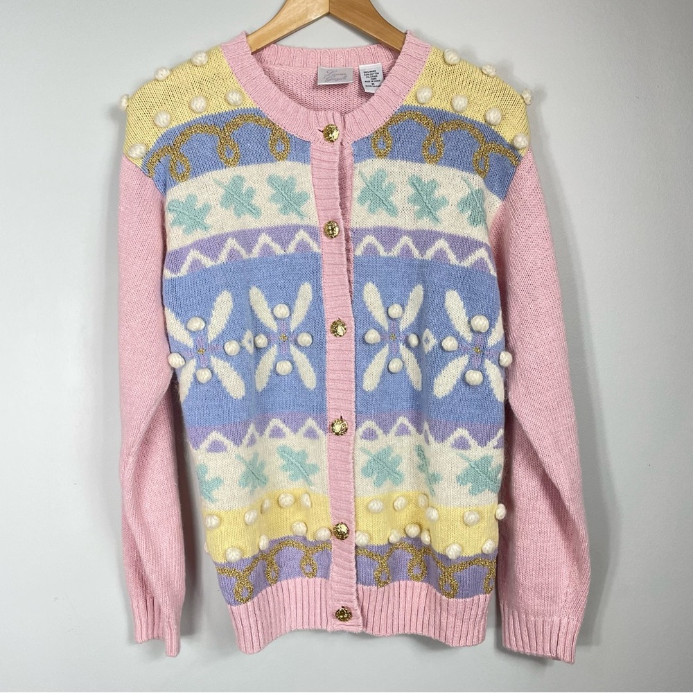 Vintage grandma core sweater Sz M